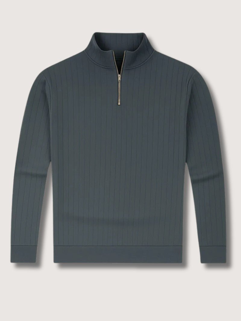 Men’s Ribbed Half Zip Jumper - Men Knitted Jumper - Wild Eye Vision