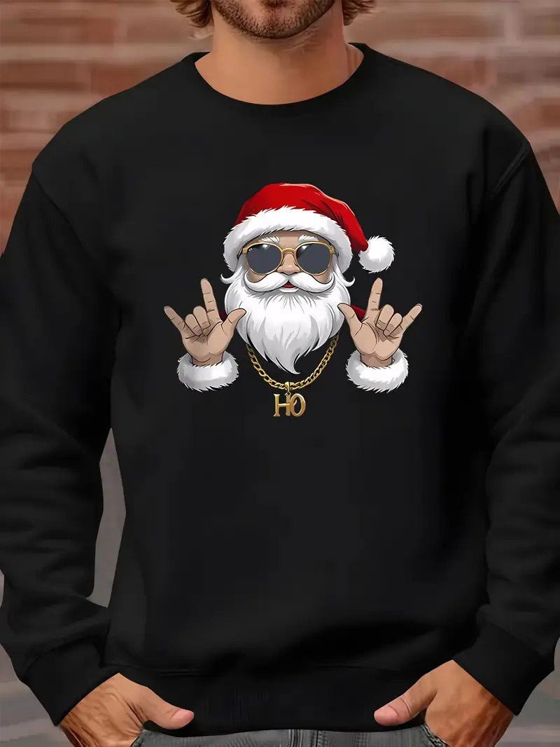 Men’s Santa Graphic Christmas Sweatshirt - Mens Christmas Jumpers - Wild Eye Vision