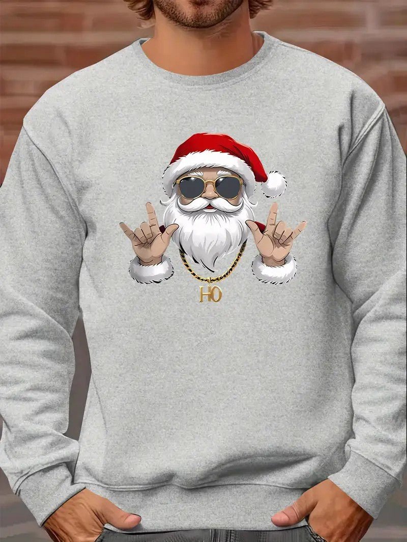 Men’s Santa Graphic Christmas Sweatshirt - Mens Christmas Jumpers - Wild Eye Vision