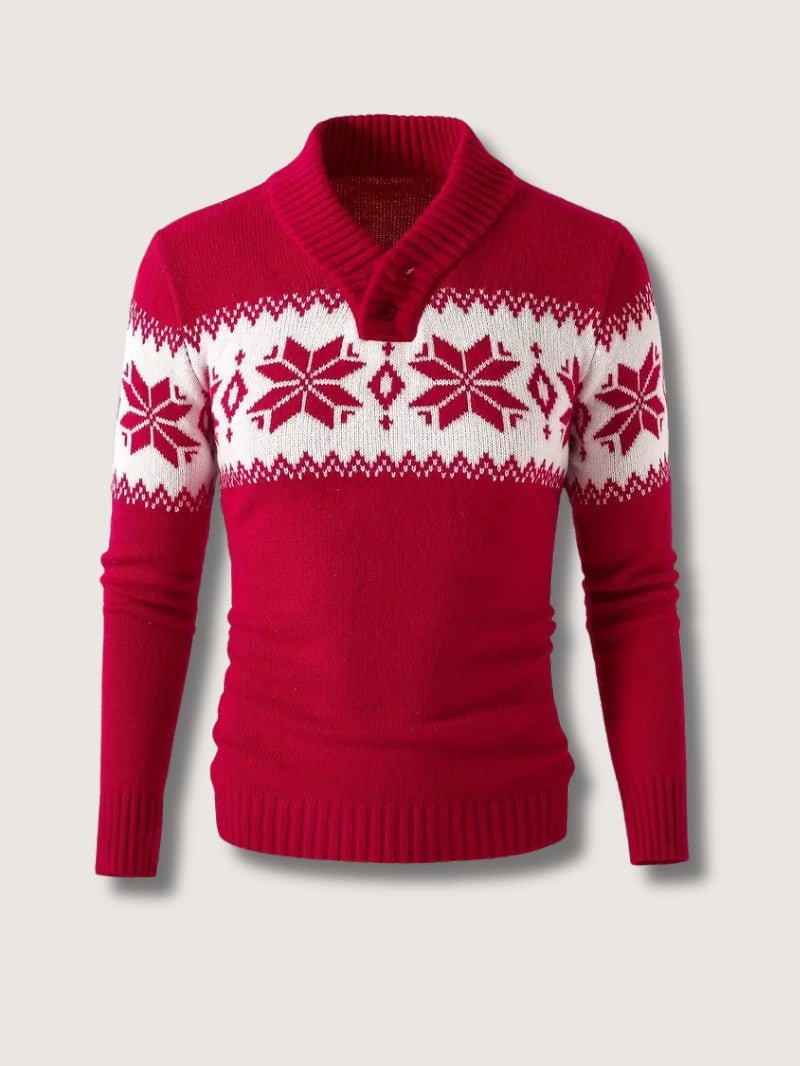 Men’s Snowflake Christmas Knit Sweater - Mens Christmas Jumpers - Wild Eye Vision