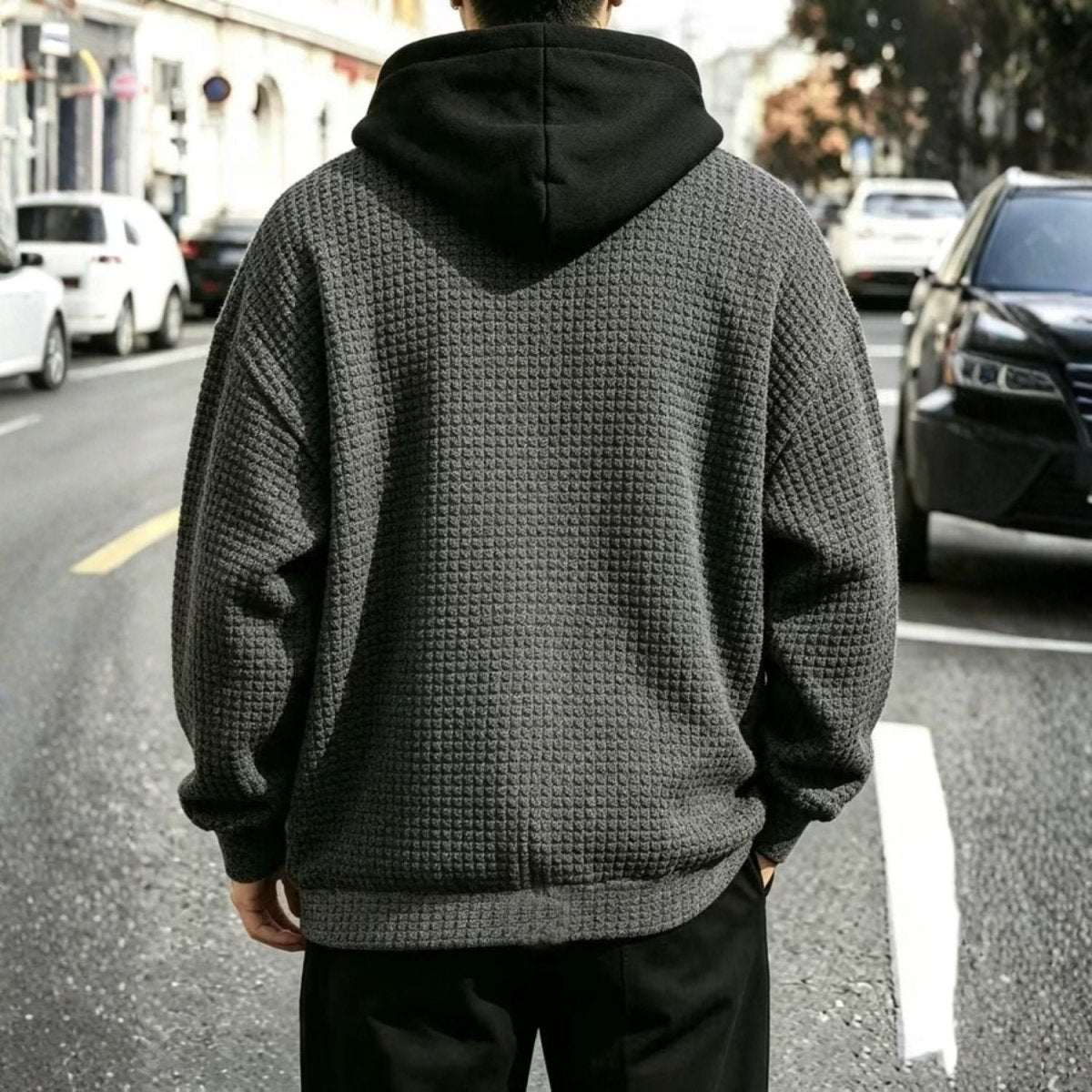 Men’s Textured Hooded Jacket - Hooded Jacket - Wild Eye Vision