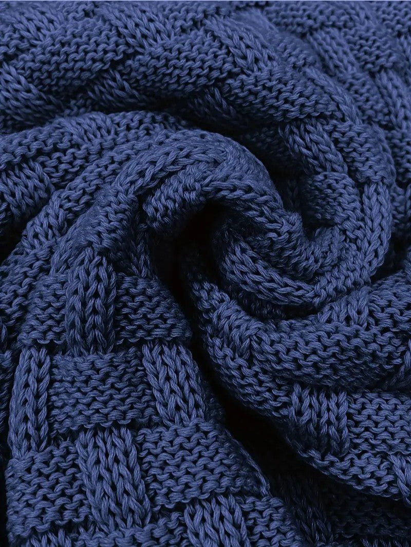 Men’s Textured Knit Shawl Collar Jumper - Men Knitted Jumper - Wild Eye Vision