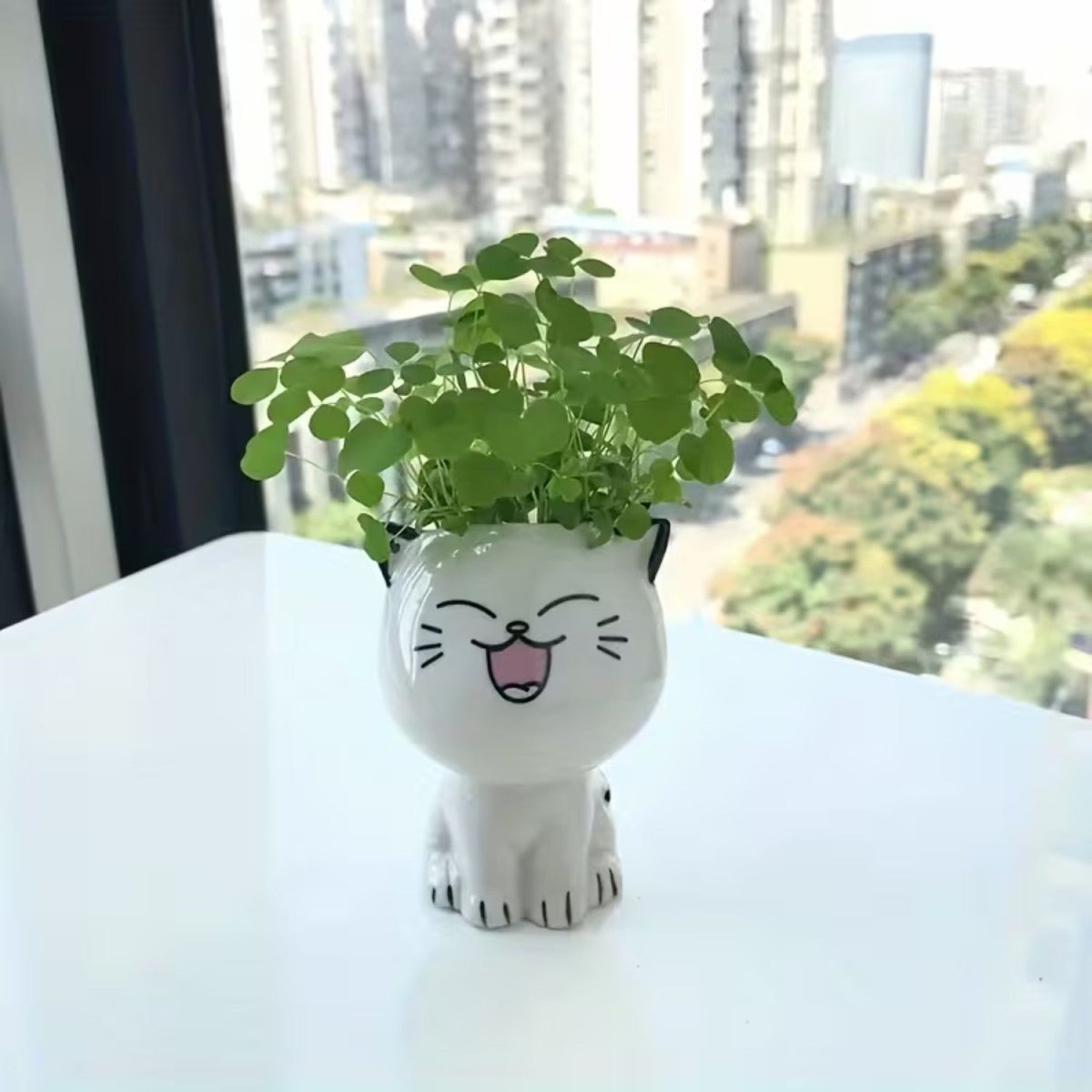 Mini Cat Ceramic Flowerpot for Small Plants - Flowerpot - Wild Eye Vision