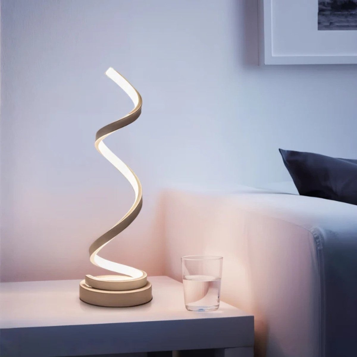 Modern Spiral LED Table Lamp - Bedside Lamp - Wild Eye Vision