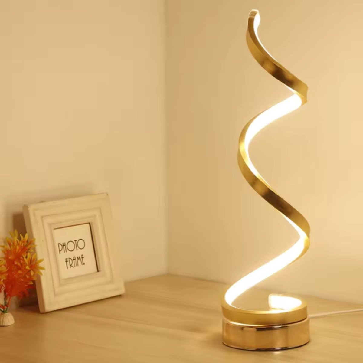 Modern Spiral LED Table Lamp - Bedside Lamp - Wild Eye Vision