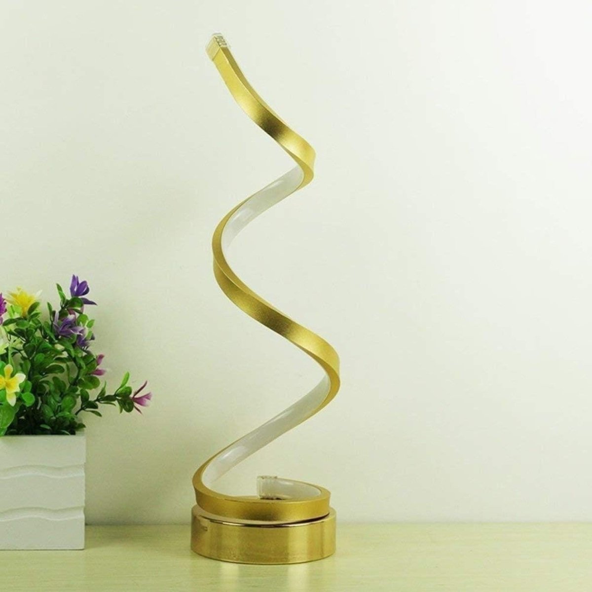 Modern Spiral LED Table Lamp - Bedside Lamp - Wild Eye Vision