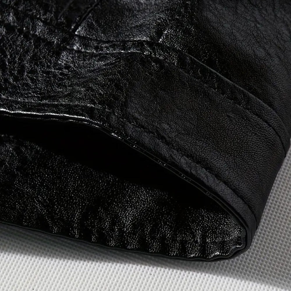 Padded Zip - Up Leather Jacket - Men's Leather Jacket - Wild Eye Vision