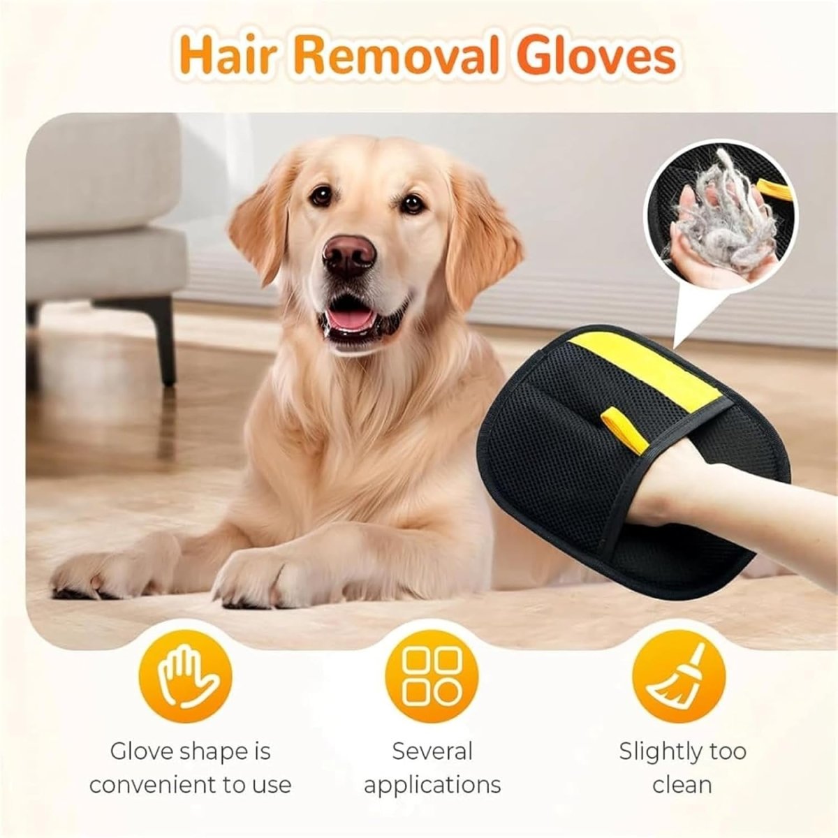 Pet Hair - Removing Gloves for Efficient Grooming - Pet Hair - Removing Gloves - Wild Eye Vision
