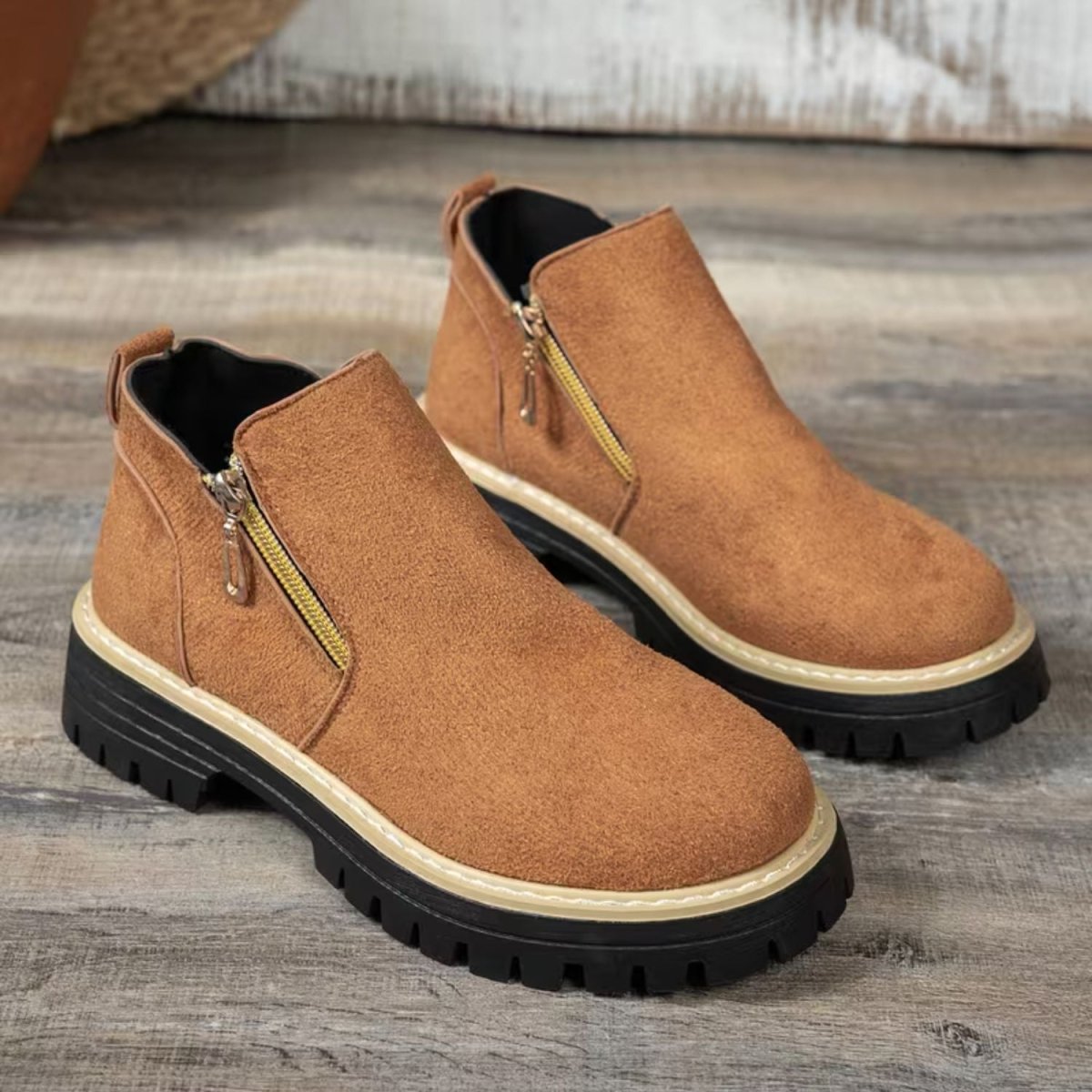 Platform Double Zip Ankle Boots - Women Ankle Boots - Wild Eye Vision