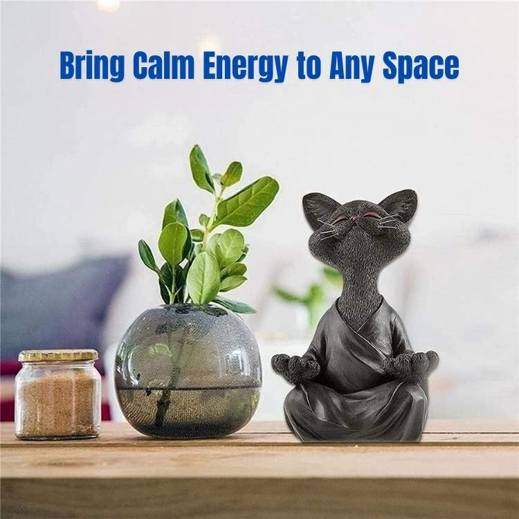 Playful Cat Yoga Decor - Cat Statue - Wild Eye Vision