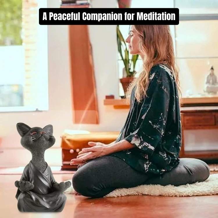 Playful Cat Yoga Decor - Cat Statue - Wild Eye Vision