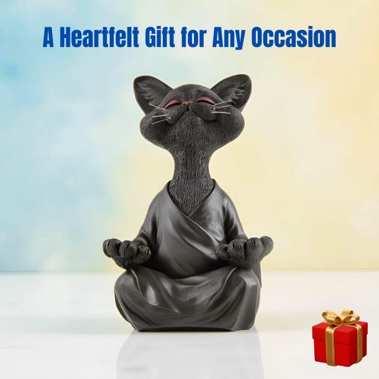 Playful Cat Yoga Decor - Cat Statue - Wild Eye Vision