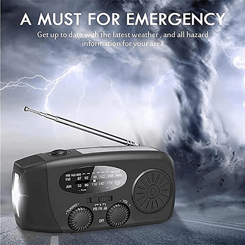 Portable Multi - Function Wind - Up Radio - Wind - Up Radio - Wild Eye Vision