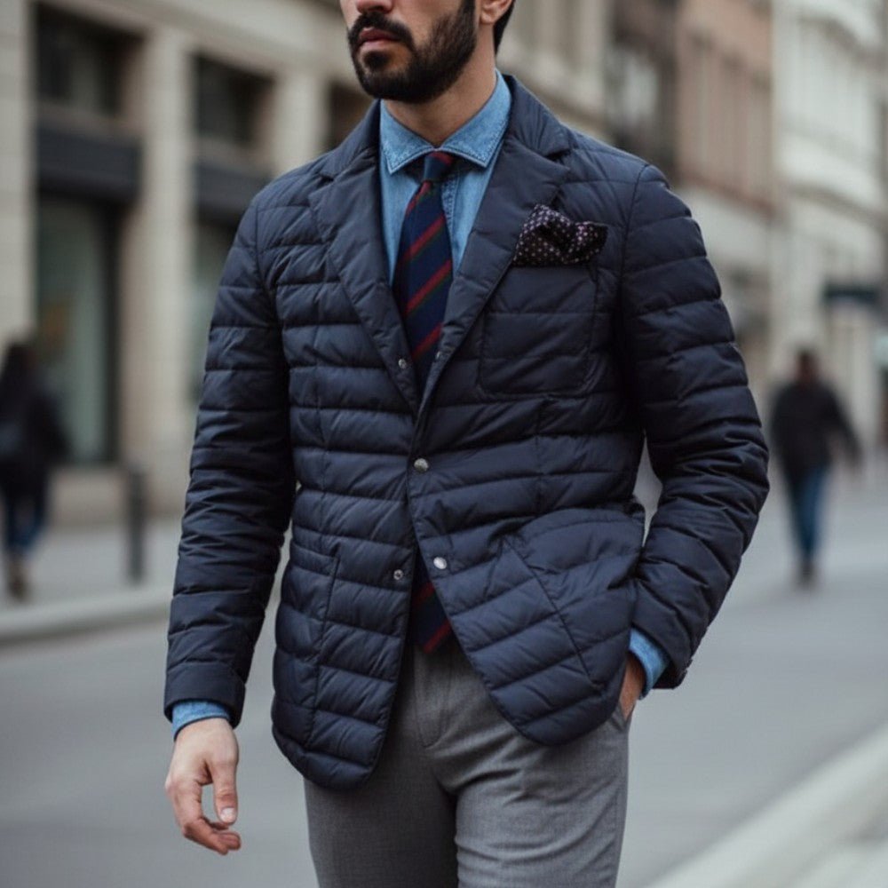 Quilted Padded Smart Casual Jacket - Men's Padded Jacket - Wild Eye Vision