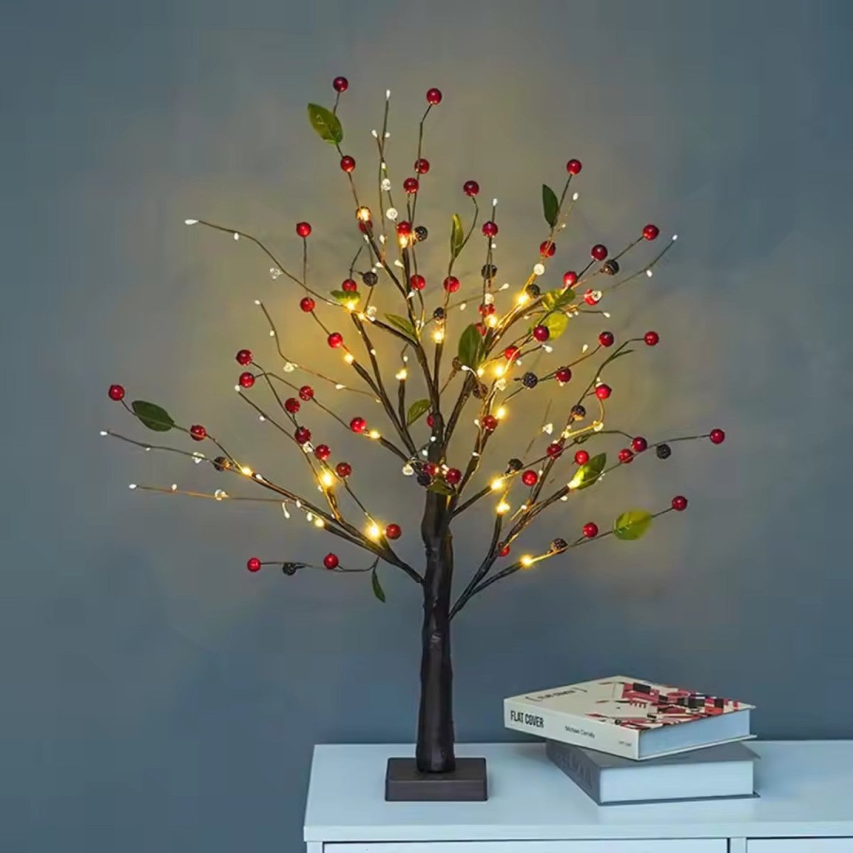 Red Berry Light Tree Decor - Table Lamp - Wild Eye Vision