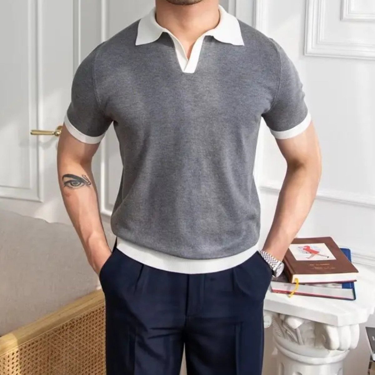 Regular Fit Knitted Polo Shirt - Polo Shirts - Wild Eye Vision