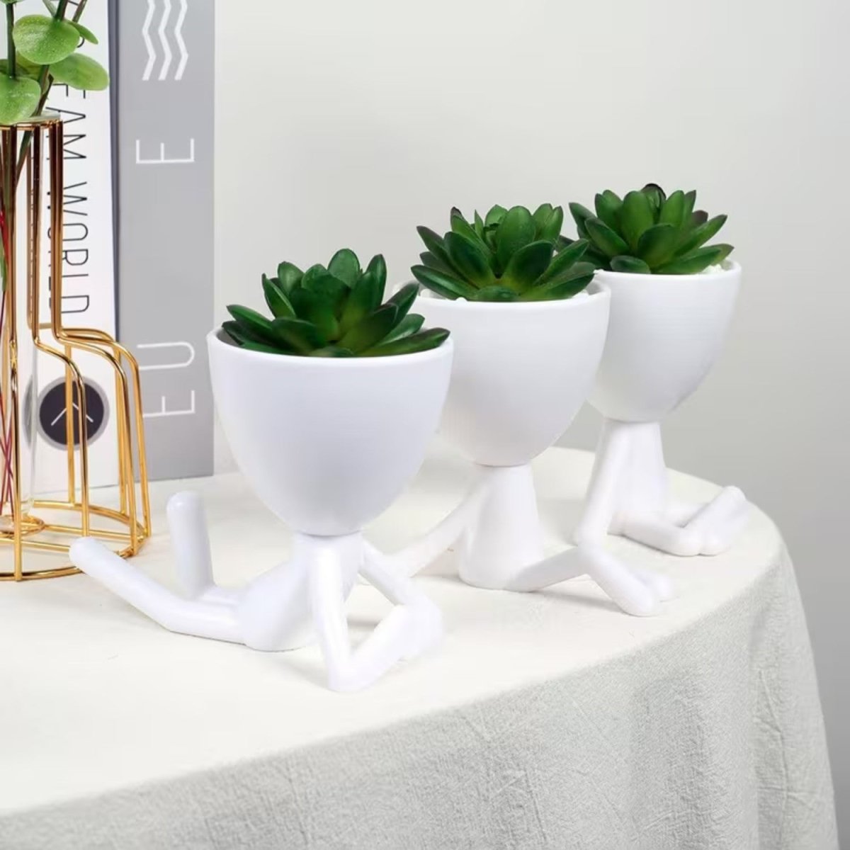 Resin Figure Plant Pot with Unique Design - Flowerpot - Wild Eye Vision