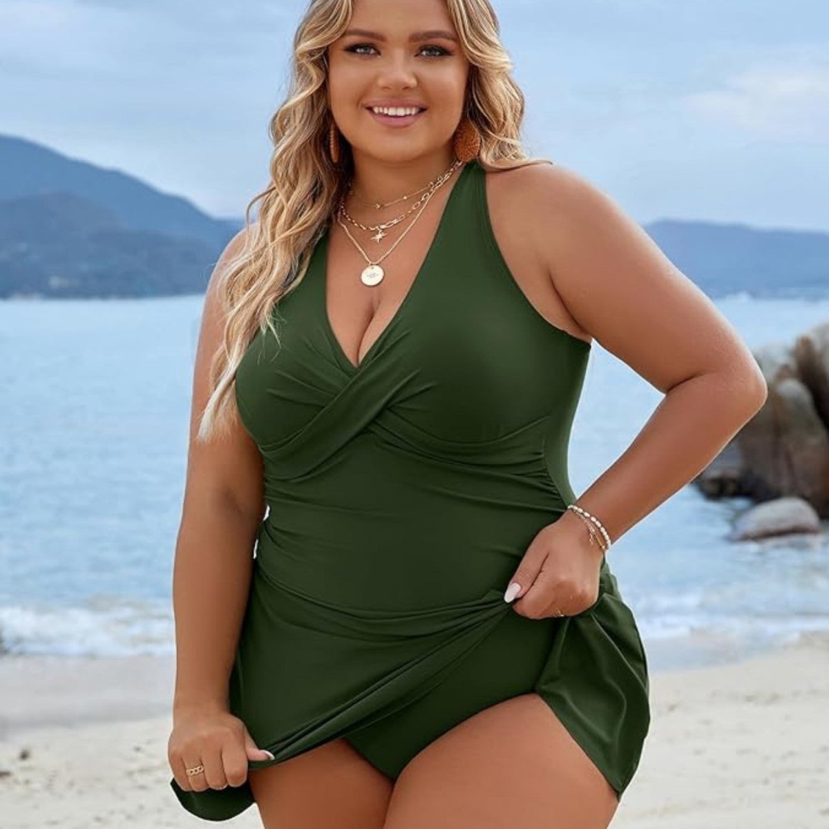 Ruched Tummy Control Swimsuit - Swimsuit - Wild Eye Vision