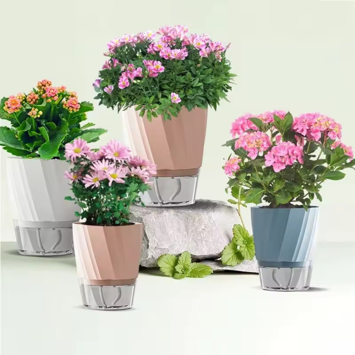 Self - Watering Flowerpot for Clean Indoor Gardening - Flowerpot - Wild Eye Vision