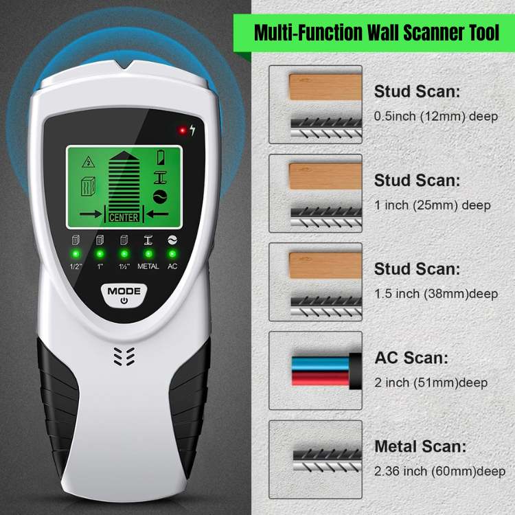 SmartScan 5 - in - 1 Stud Detector - Stud Detector - Wild Eye Vision
