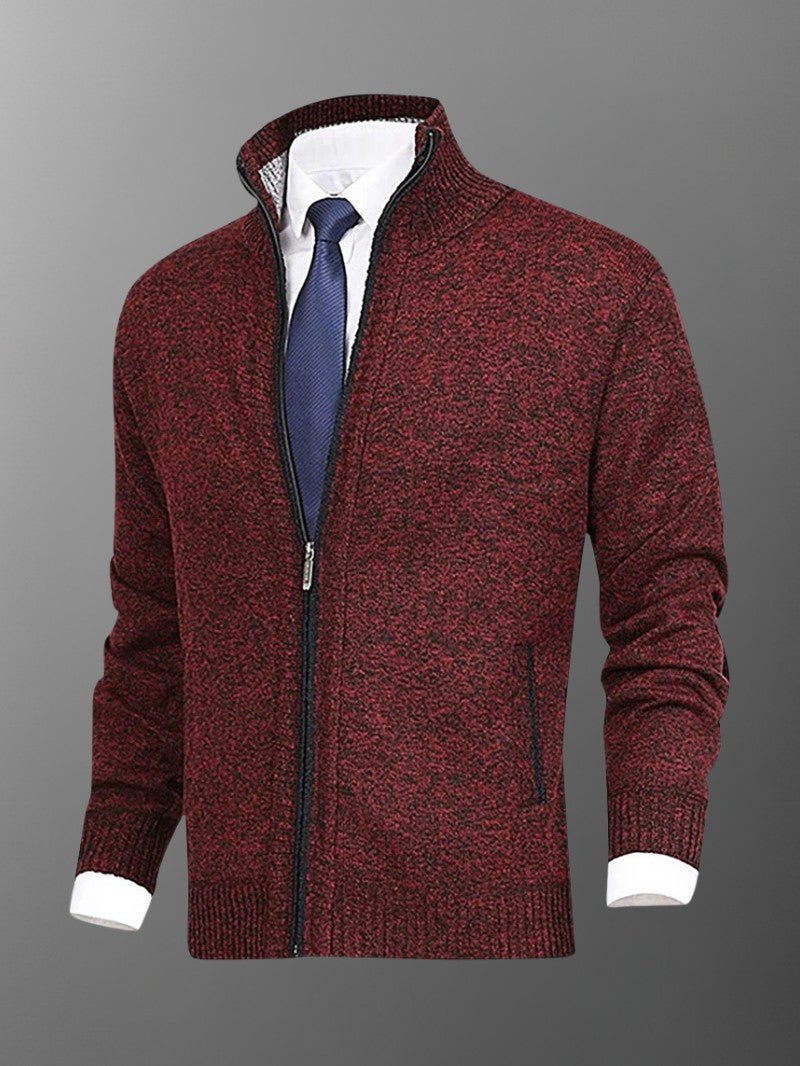 Stand Collar Zip Cardigan - Men Cardigan - Wild Eye Vision