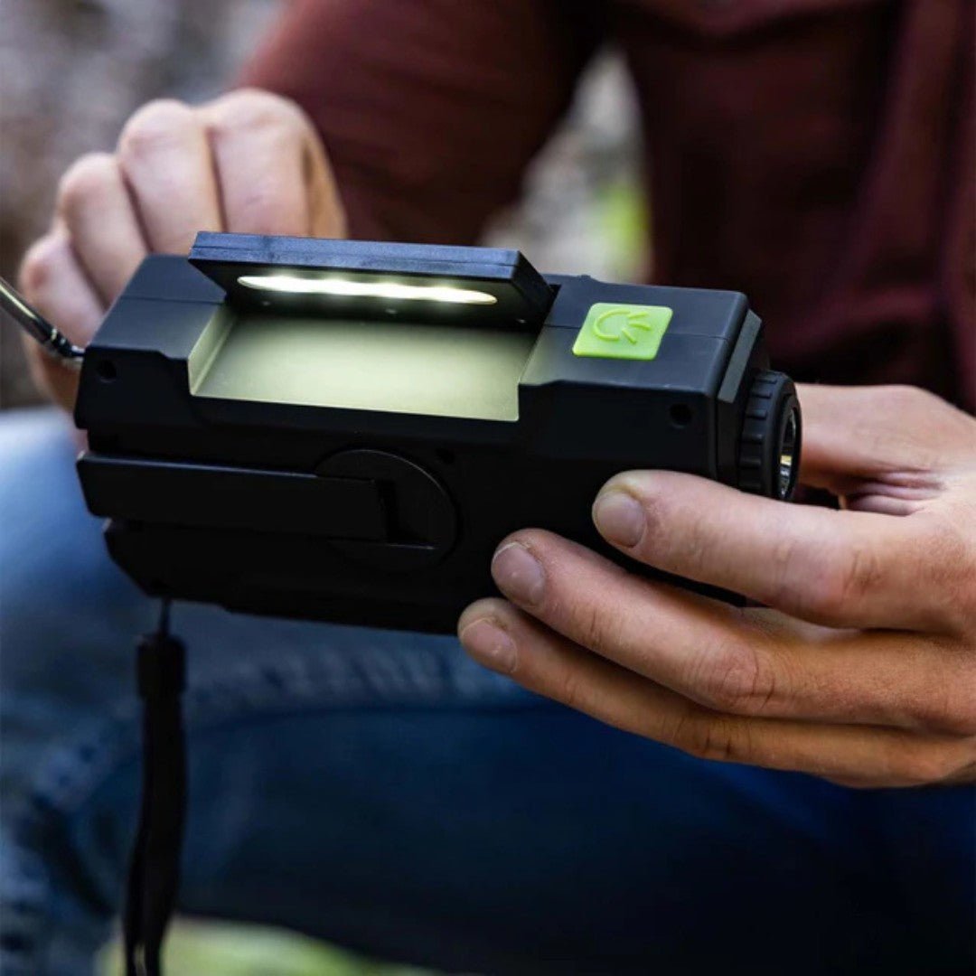 SurviveLite – Solar - Powered Emergency Weather Radio with 4000mAh Battery - Wind Up Radio - Wild Eye Vision