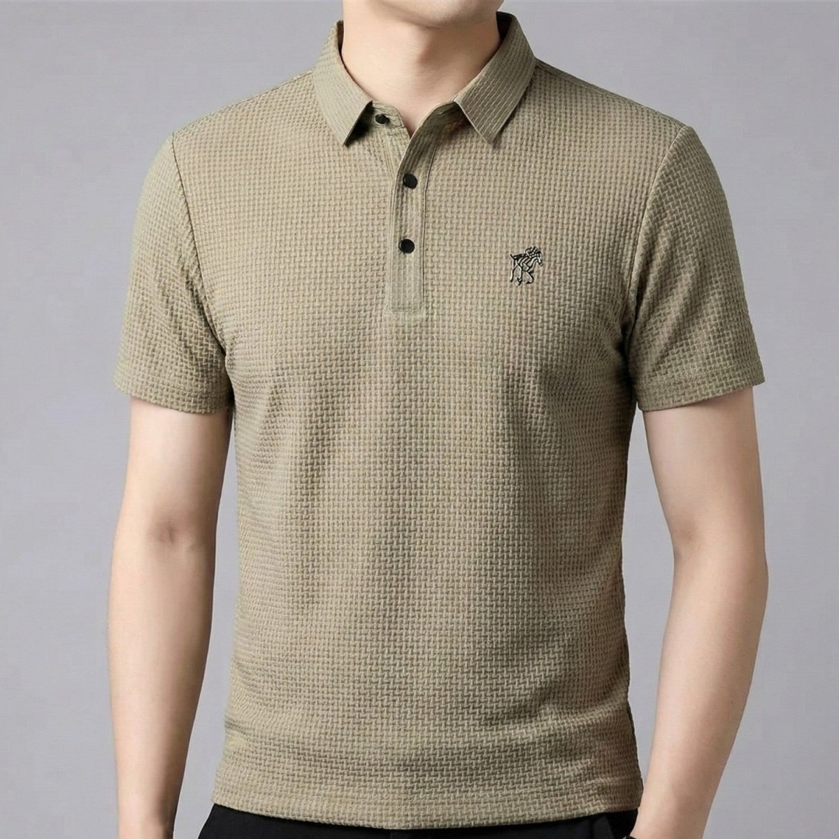 Textured Slim Fit Polo Shirt - Polo Shirts - Wild Eye Vision
