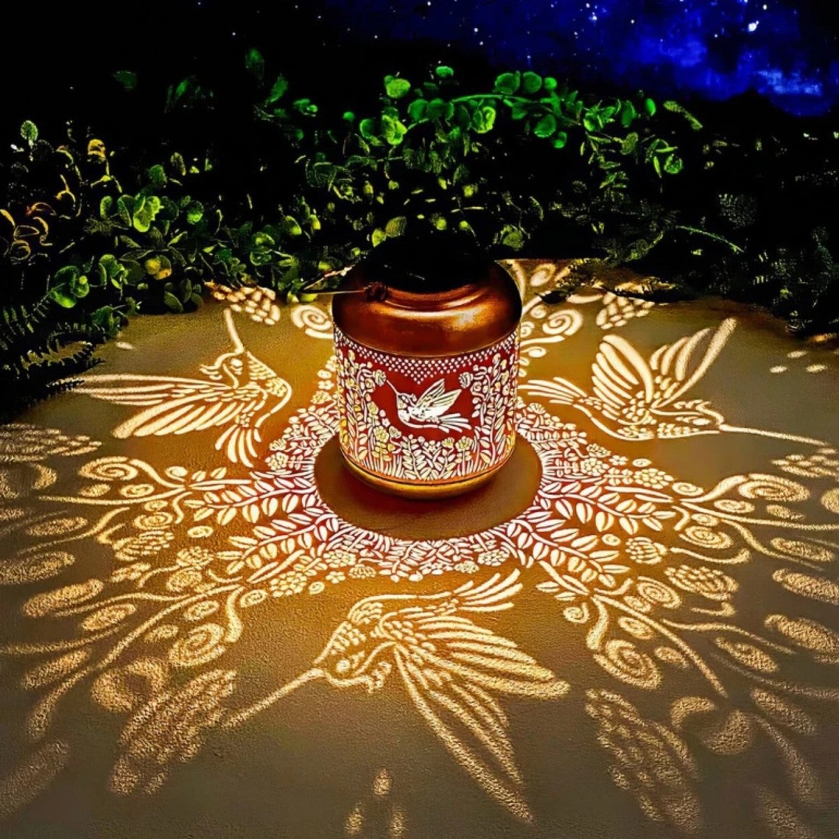 Twilight Hummingbird Shadow Lantern - Garden Light - Wild Eye Vision