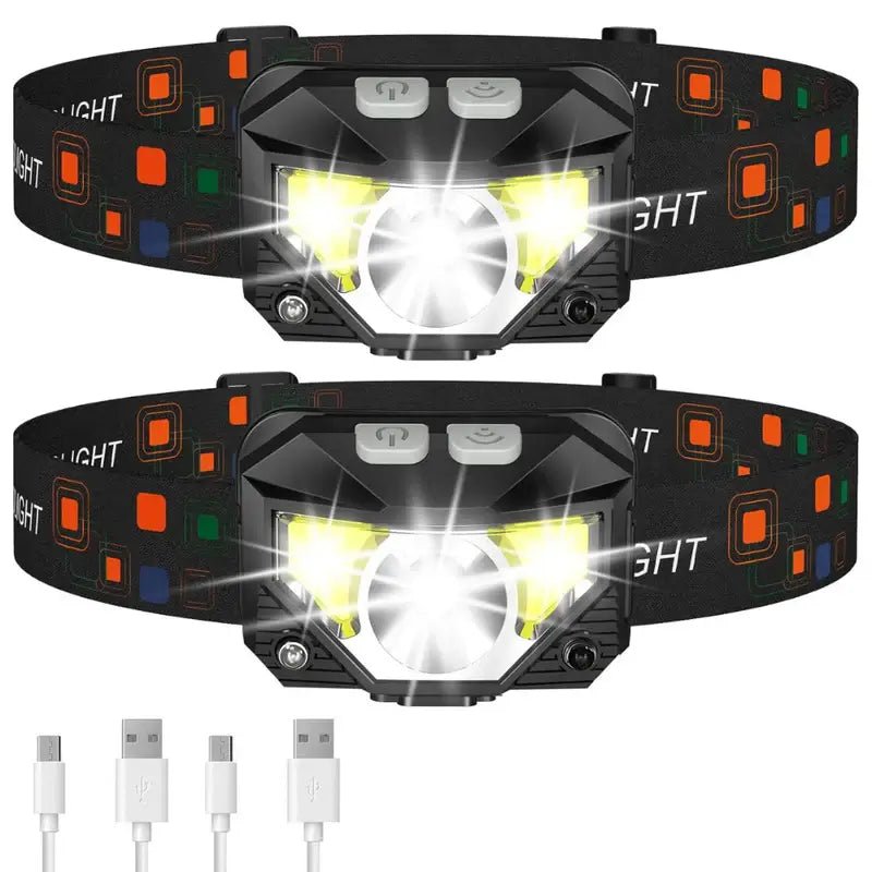 Ultra - Bright Motion - Sensor Headlamp - 2 Pack - Ultra - Bright Headlamp - Wild Eye Vision