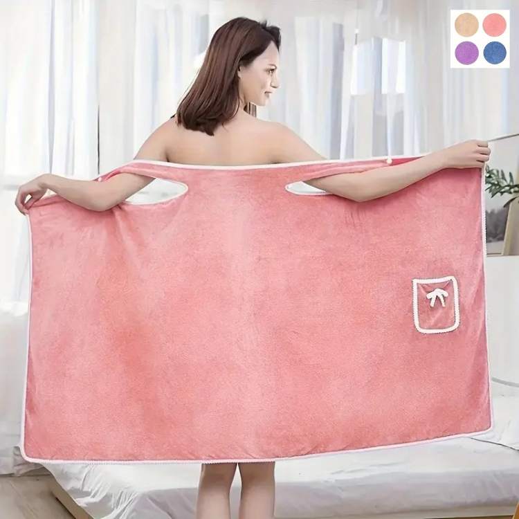 Ultra - Soft Coral Fleece Bathrobe - Bathrobe - Wild Eye Vision