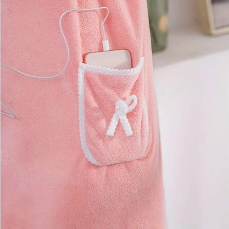 Ultra - Soft Coral Fleece Bathrobe - Bathrobe - Wild Eye Vision
