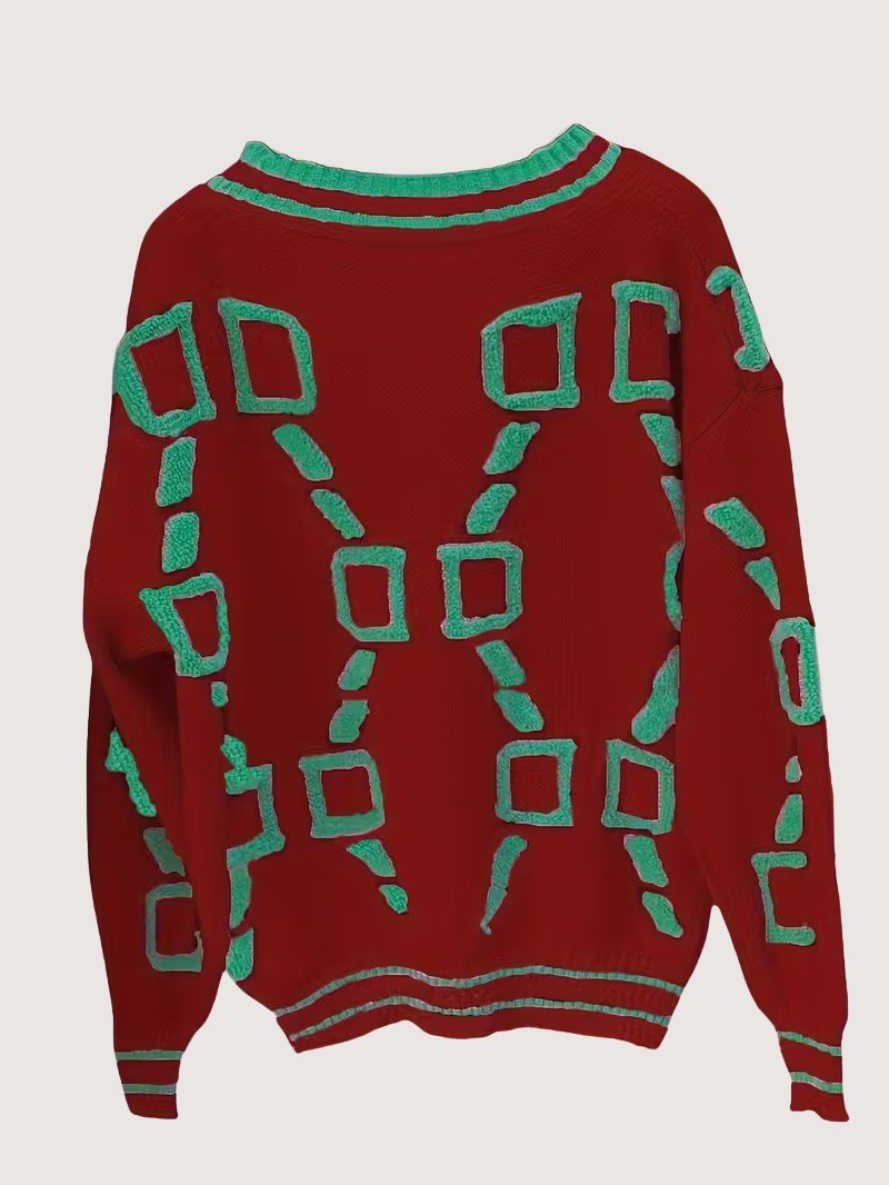 V - Neck Color Block Knit Cardigan - Women Knit Cardigan - Wild Eye Vision