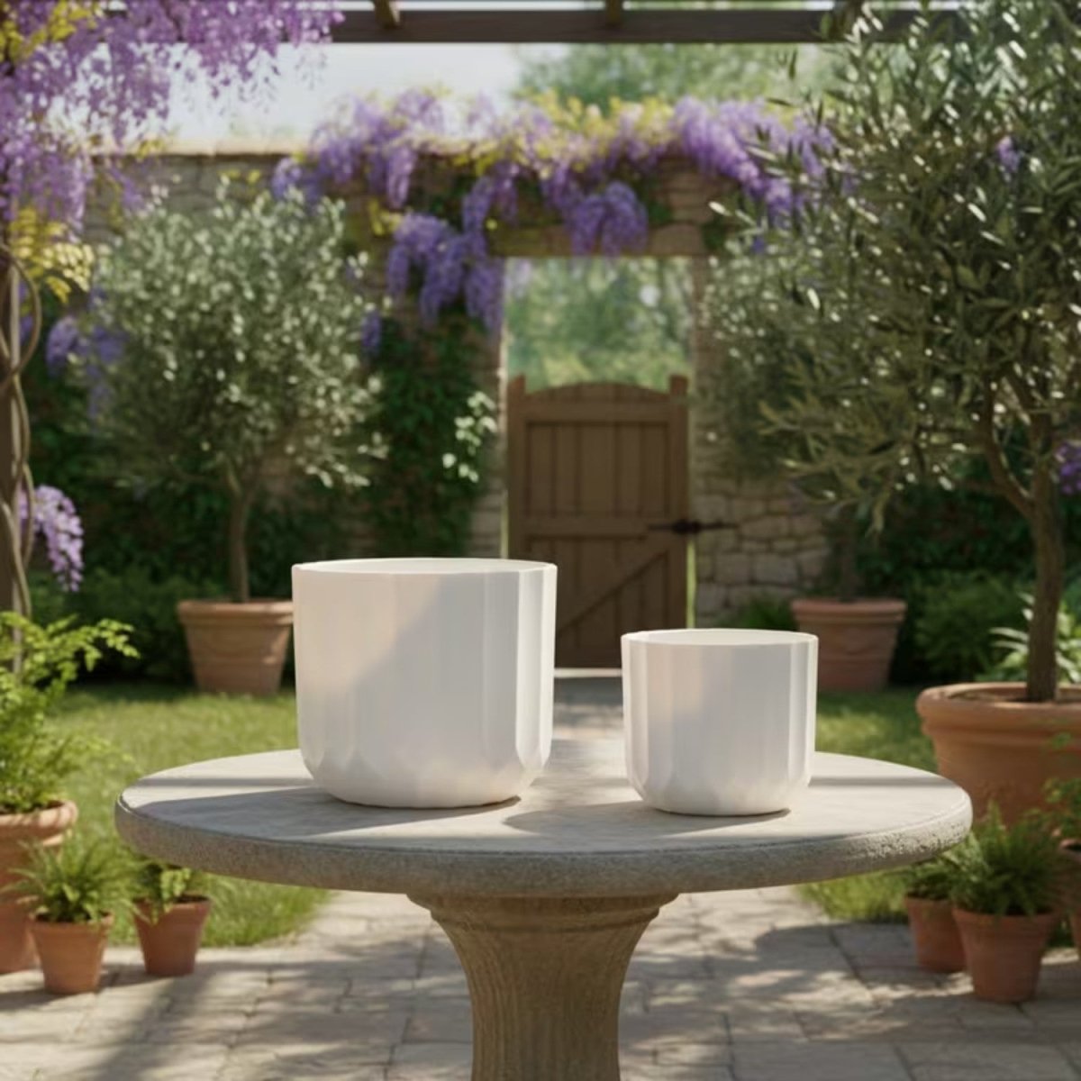 Vertical Striped Pot for Indoor Plants - Flowerpot - Wild Eye Vision
