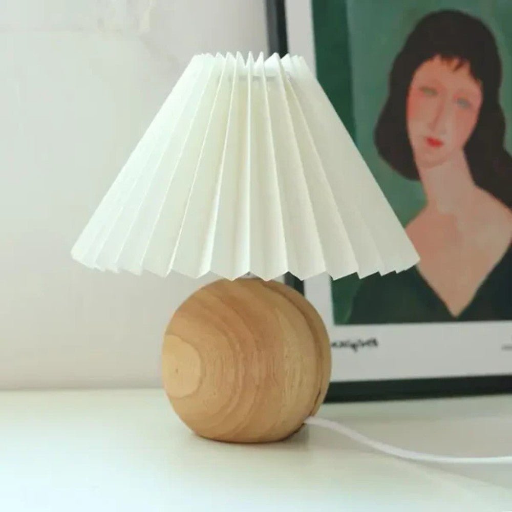 Vintage Pleated Shade Table Lamp - Table Lamp - Wild Eye Vision