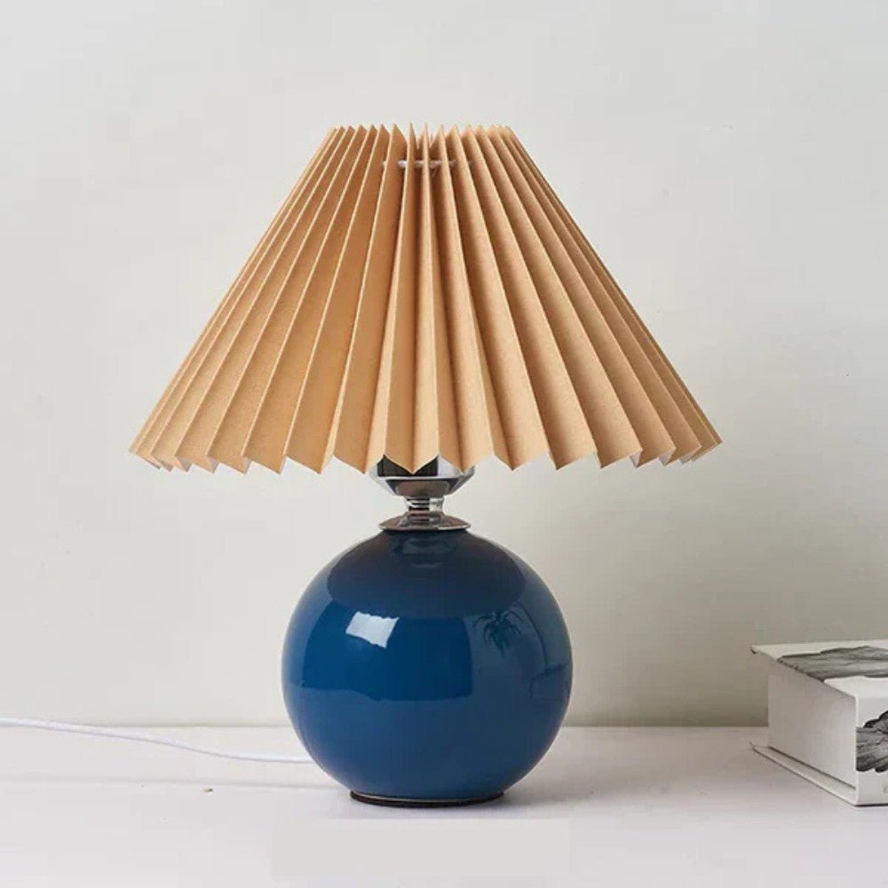 Vintage Pleated Shade Table Lamp - Table Lamp - Wild Eye Vision