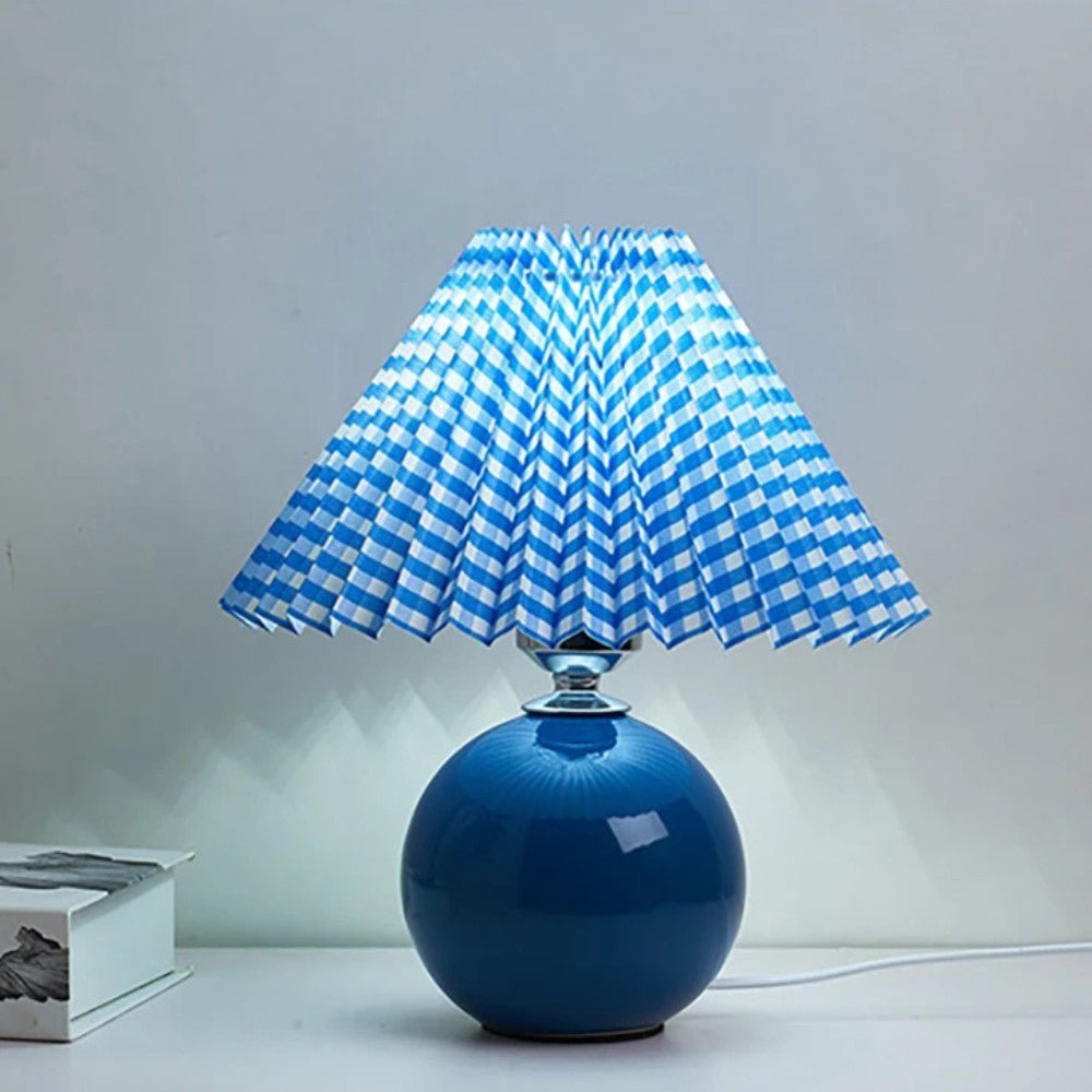 Vintage Pleated Shade Table Lamp - Table Lamp - Wild Eye Vision