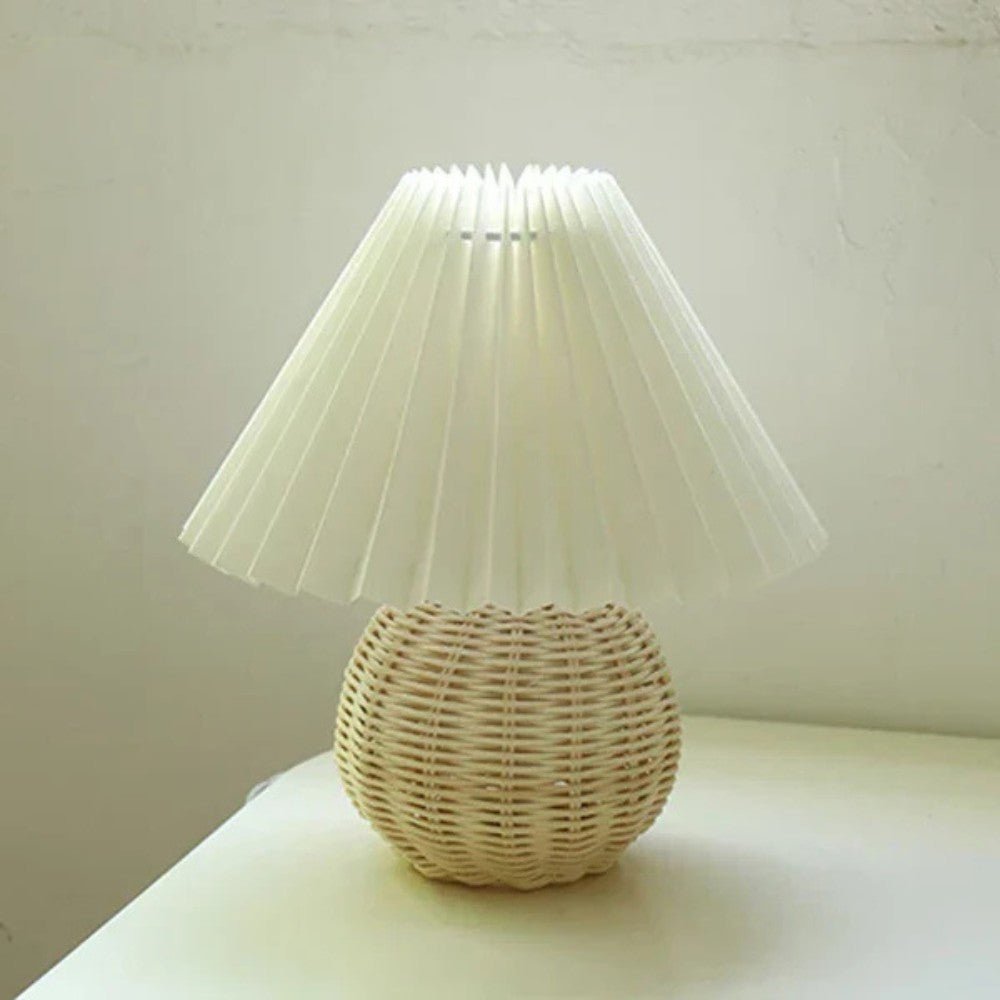 Vintage Pleated Shade Table Lamp - Table Lamp - Wild Eye Vision