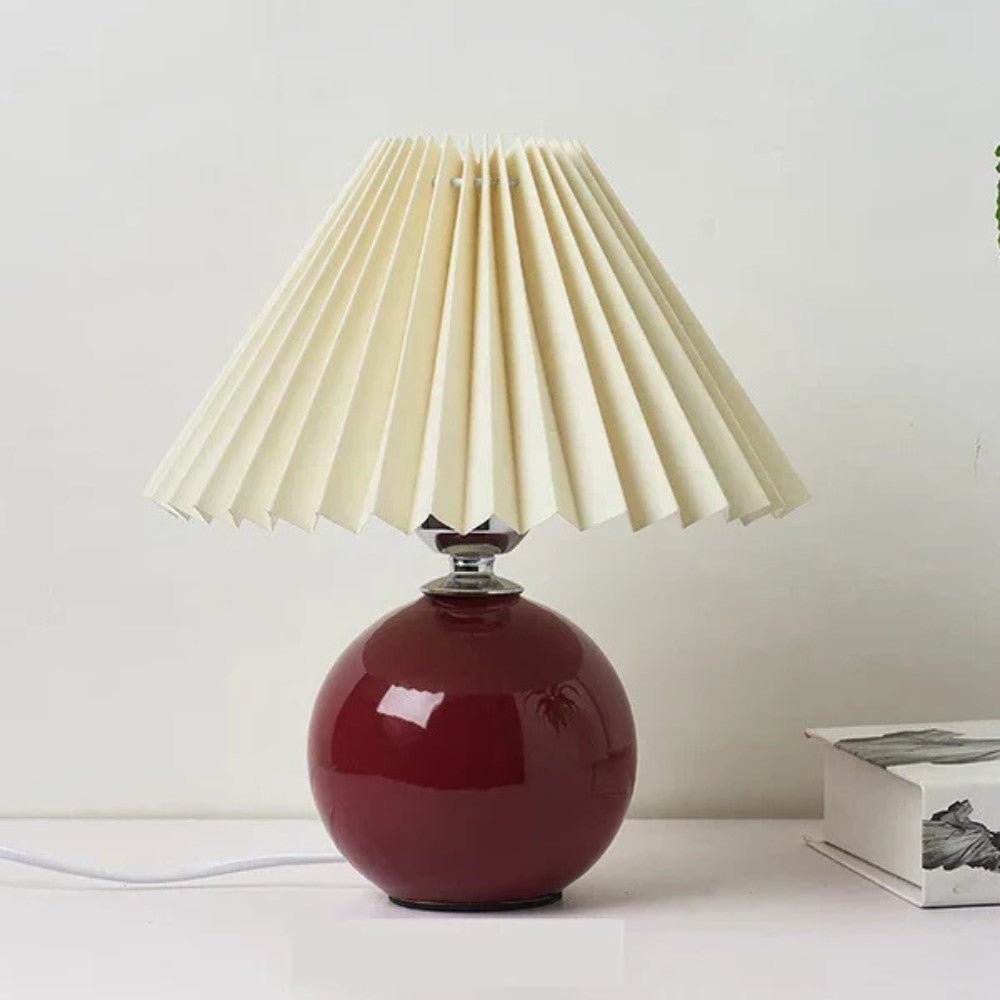 Vintage Pleated Shade Table Lamp - Table Lamp - Wild Eye Vision