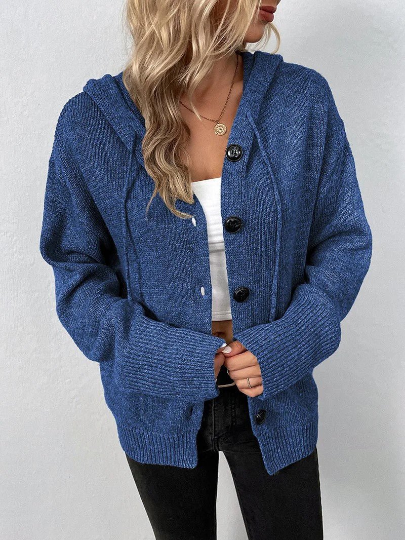 Women's Button Front Knit Cardigan - Women Knit Cardigan - Wild Eye Vision
