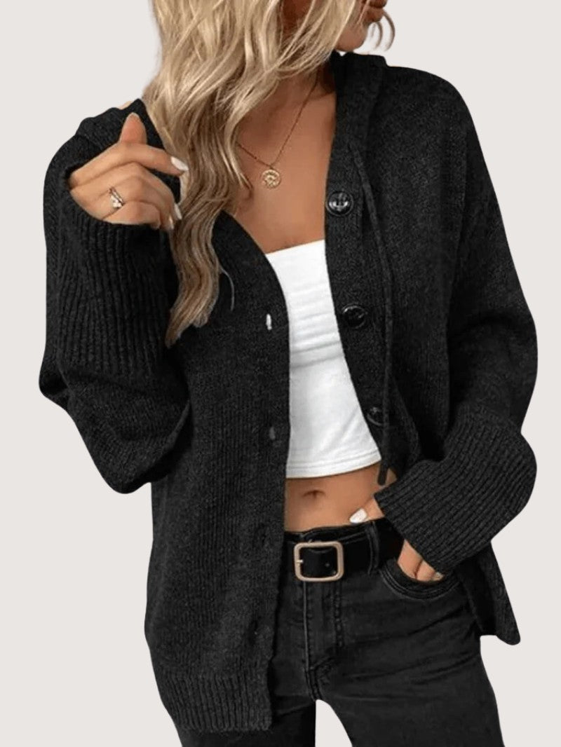 Women's Button Front Knit Cardigan - Women Knit Cardigan - Wild Eye Vision