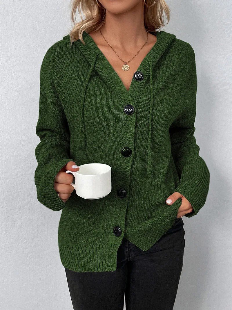 Women's Button Front Knit Cardigan - Women Knit Cardigan - Wild Eye Vision