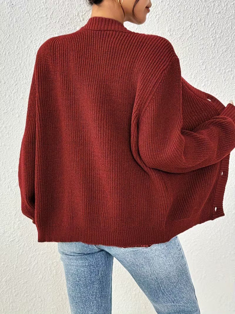 Women’s Button Front Knit Cardigan - Women Knit Cardigan - Wild Eye Vision