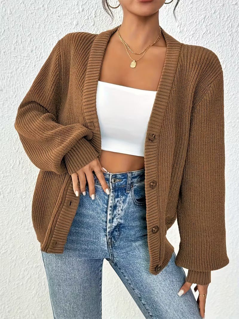 Women’s Button Front Knit Cardigan - Women Knit Cardigan - Wild Eye Vision