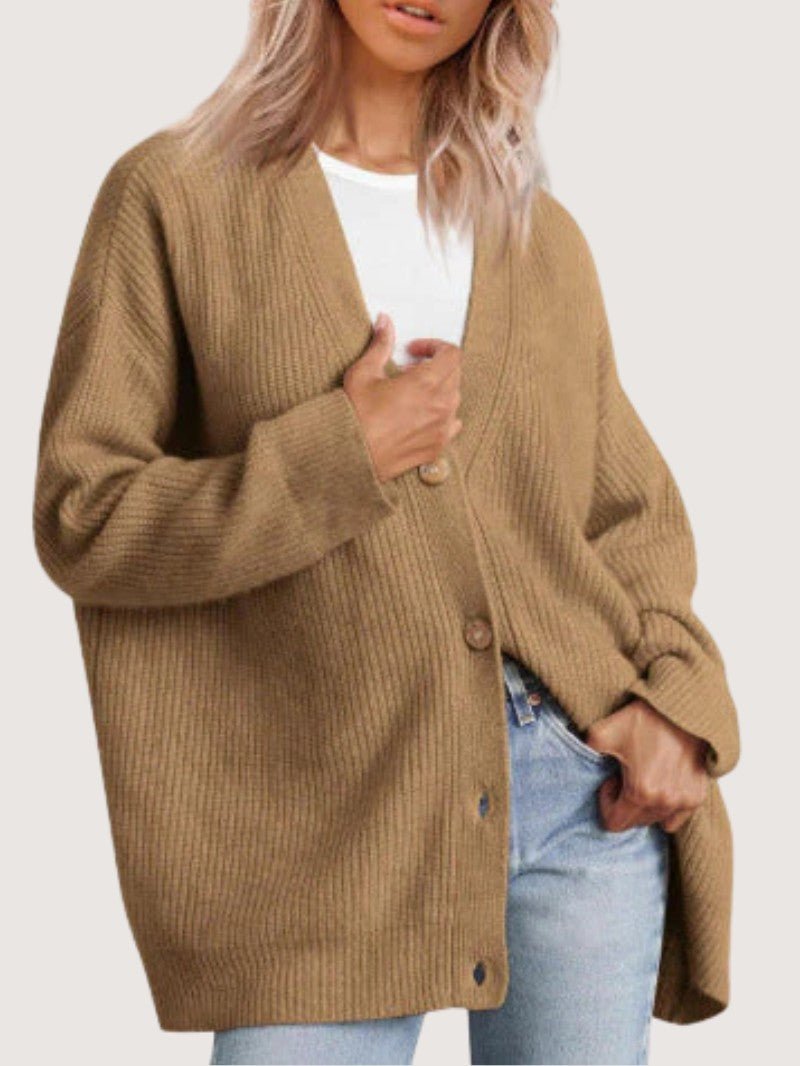 Women's Classic Button - Up Knit Cardigan - Women Knit Cardigan - Wild Eye Vision