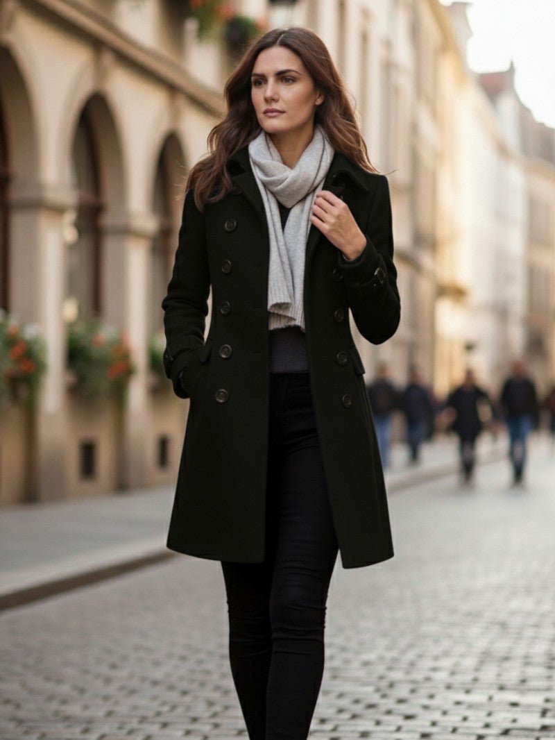 Women's Classic Double Breasted Coat - Women's Coat - Wild Eye Vision