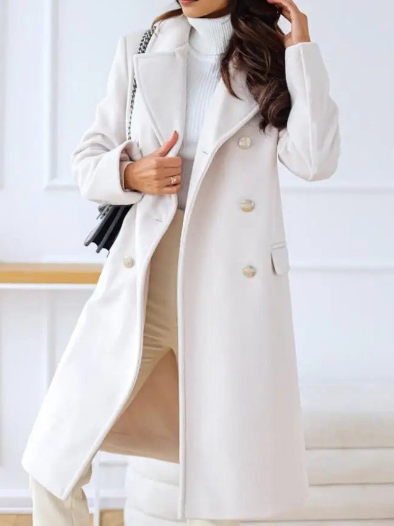 Women's Double Breasted Long Coat - Women's Coat - Wild Eye Vision