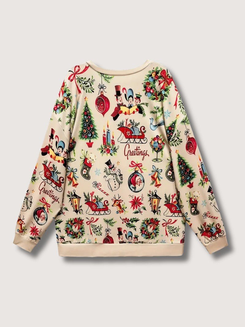 Women’s Festive Santa Sleigh Christmas Sweater - Ladies Christmas Jumpers - Wild Eye Vision
