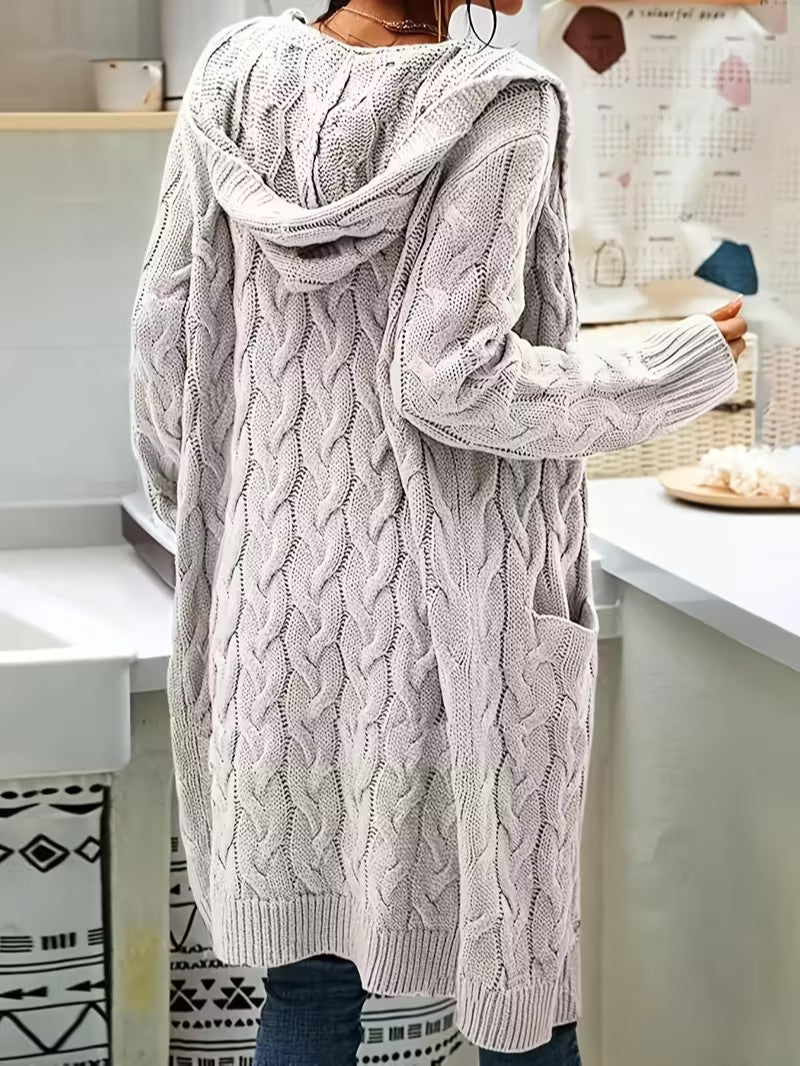 Women's Hooded Knit Cardigan - Women Knit Cardigan - Wild Eye Vision