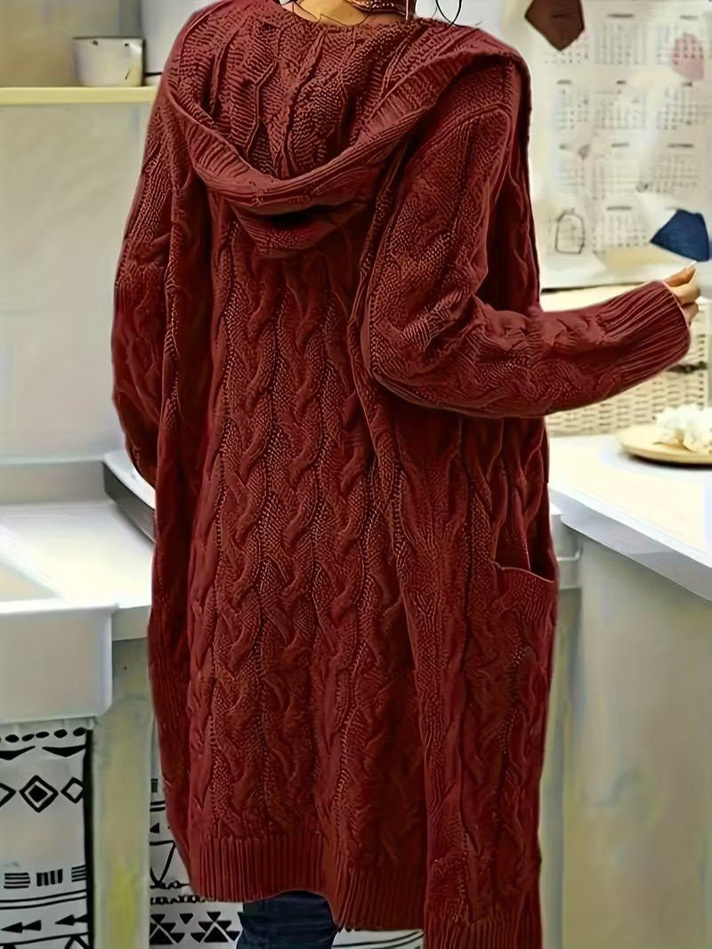 Women's Hooded Knit Cardigan - Women Knit Cardigan - Wild Eye Vision
