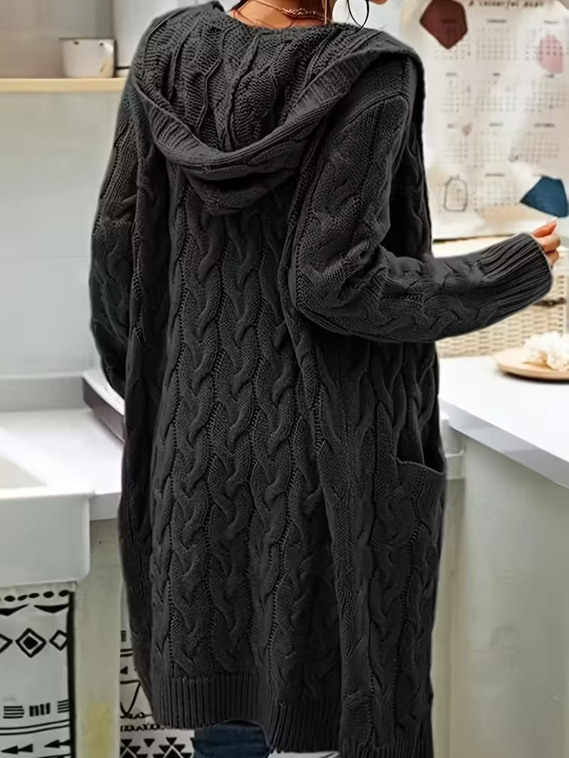 Women's Hooded Knit Cardigan - Women Knit Cardigan - Wild Eye Vision